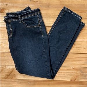 Eighty Eight Dark Blue Denim Jeans yellow white 88